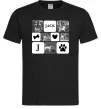 Чоловіча футболка Фото тварин з символами Чорний фото