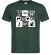 Чоловіча футболка Фото тварин з символами Темно-зелений фото