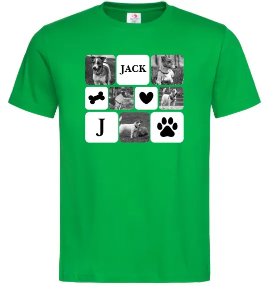 Чоловіча футболка Фото тварин з символами Зелений фото