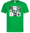 Чоловіча футболка Фото тварин з символами Зелений фото
