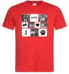 Чоловіча футболка Фото тварин з символами Червоний фото