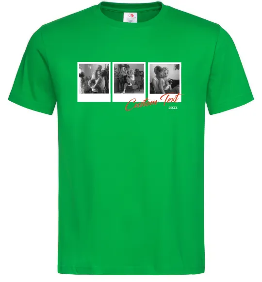 Чоловіча футболка Фото в рамці полароїд Зелений фото