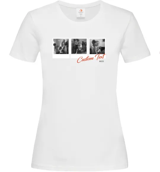 Женская футболка Фото в рамці полароїд Белый фото