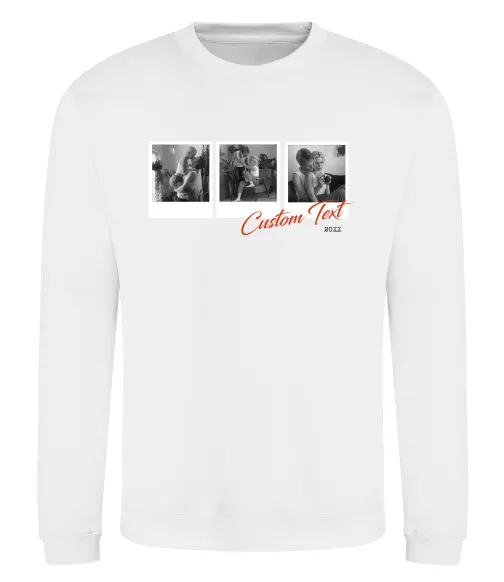 Світшот Фото в рамці полароїд Білий фото