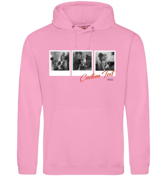 Жіноча толстовка (худі) Фото в рамці полароїд Рожевий фото