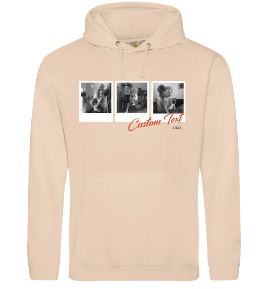 Жіноча толстовка (худі) Фото в рамці полароїд Пісочний фото