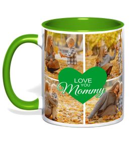 Чашка с цветной ручкой Love you 8 фото