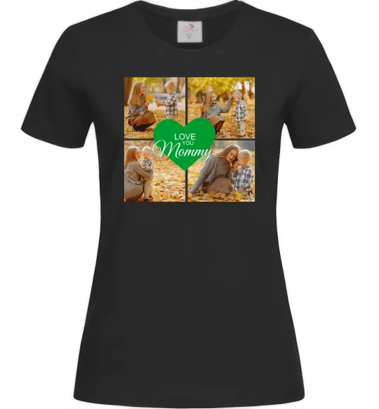 Жіноча футболка Love you 8 фото Чорний фото