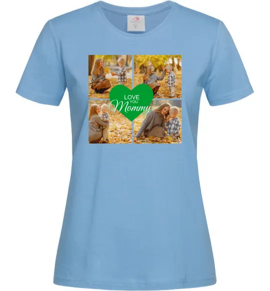 Жіноча футболка Love you 8 фото Блакитний фото
