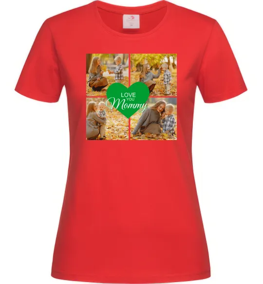 Жіноча футболка Love you 8 фото Червоний фото