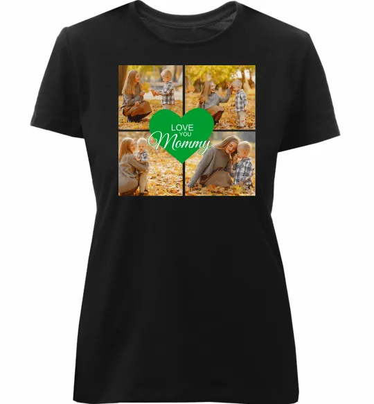 Женская премиум футболка Love you 8 фото Черный фото