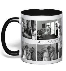 Чашка с цветной ручкой Фото 2 ряди custom