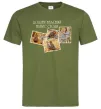 Чоловіча футболка 4 фото з написом Оливковий фото