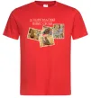 Чоловіча футболка 4 фото з написом Червоний фото