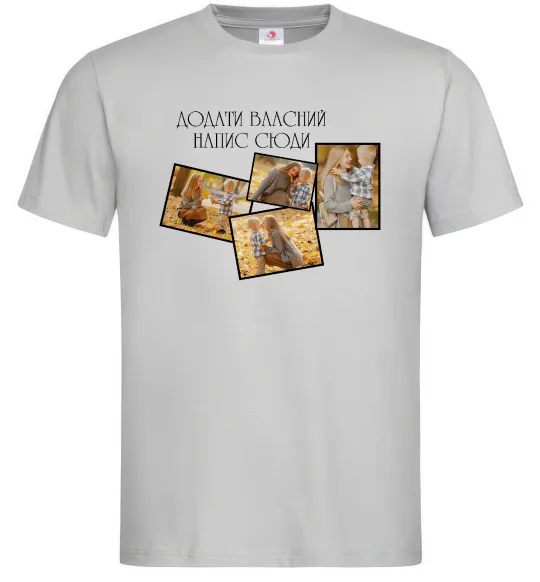 Чоловіча футболка 4 фото з написом Сірий фото