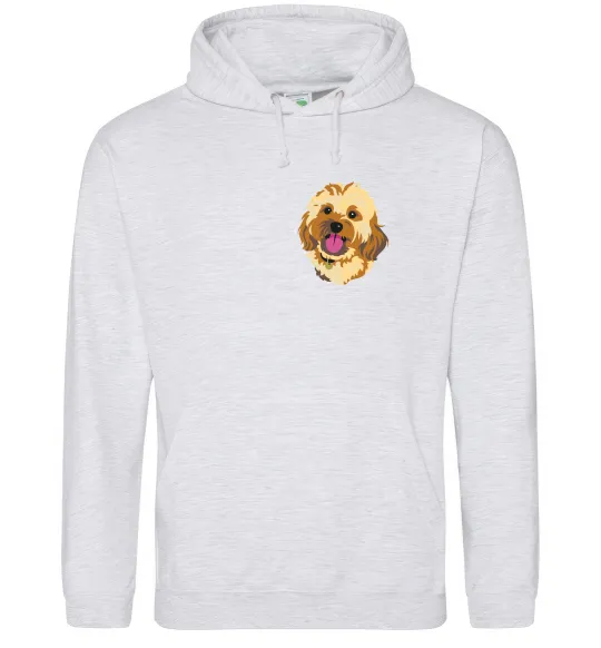 Жіноча толстовка (худі) Вишивка тварин по фото Сірий меланж фото