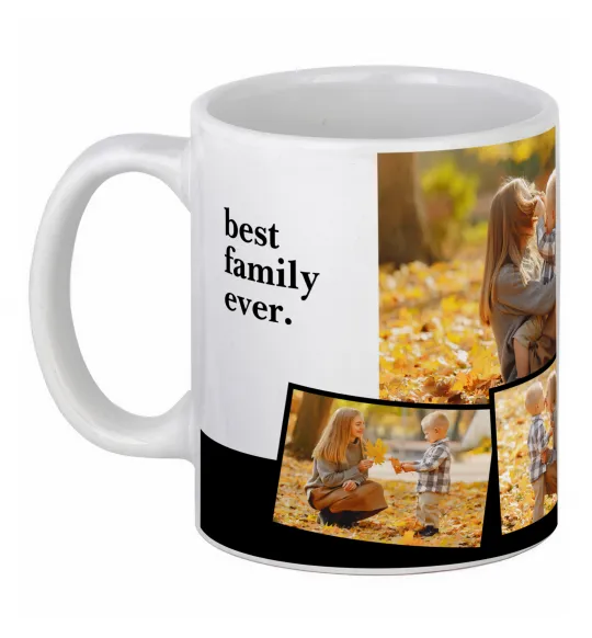 Чашка керамічна Best family ever Білий фото