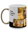Чашка з кольоровою ручкою Best family ever Золото фото