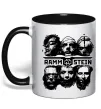 Чашка с цветной ручкой Rammstein, колір - чорний Черный фото