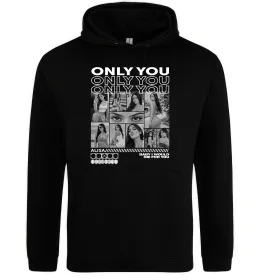 Жіноча толстовка (худі) Only you колаж Чорний фото