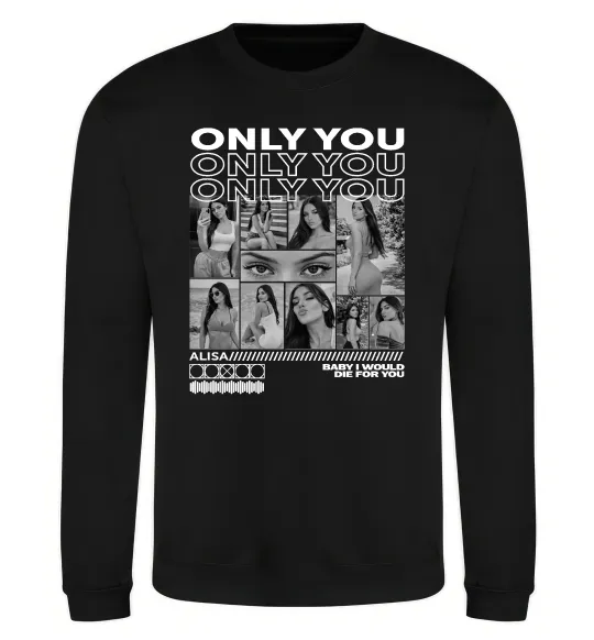 Свитшот Only you колаж Черный фото
