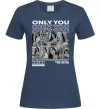 Жіноча футболка Only you колаж Темно-синій фото
