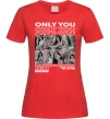 Жіноча футболка Only you колаж Червоний фото