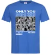 Чоловіча футболка Only you колаж Яскраво-синій фото