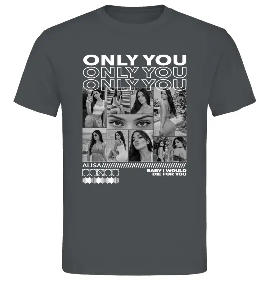 Чоловіча футболка Only you колаж Графіт фото