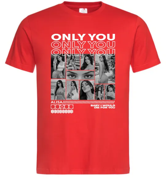 Чоловіча футболка Only you колаж Червоний фото