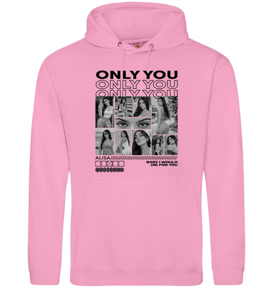 Жіноча толстовка (худі) Only you колаж Рожевий фото