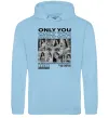 Жіноча толстовка (худі) Only you колаж Блакитний фото