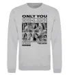 Свитшот Only you колаж Серый меланж фото