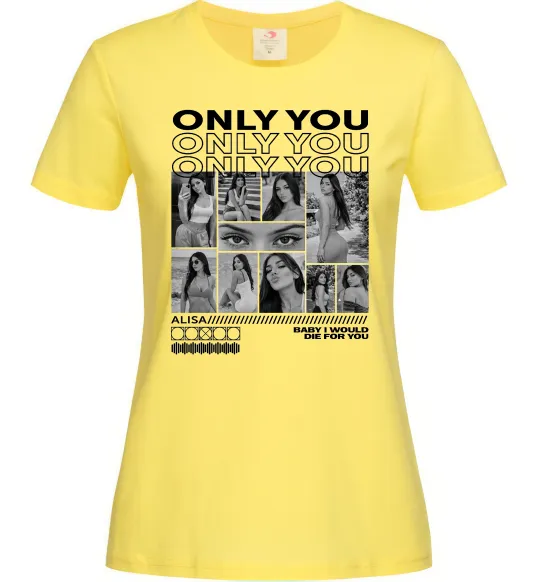 Жіноча футболка Only you колаж Лимонний фото