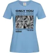 Жіноча футболка Only you колаж Блакитний фото