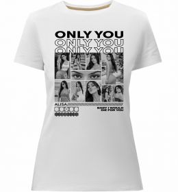 Женская премиум футболка Only you колаж