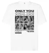 Футболка Оверсайз Only you колаж Білий фото