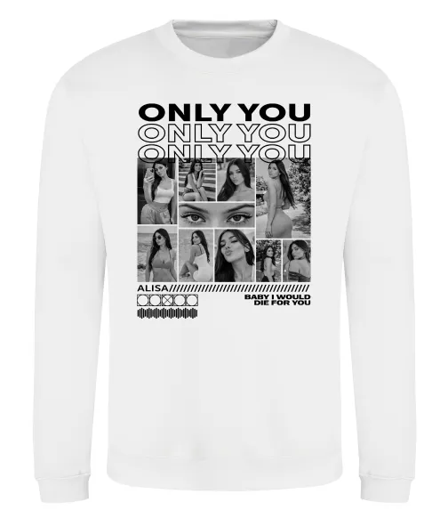 Світшот Only you колаж Білий фото