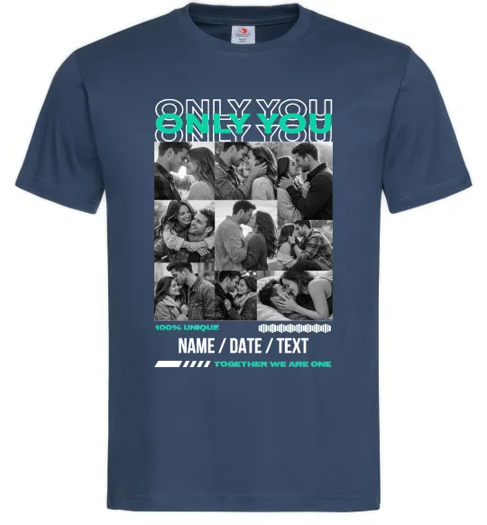 Чоловіча футболка Only you Темно-синій фото