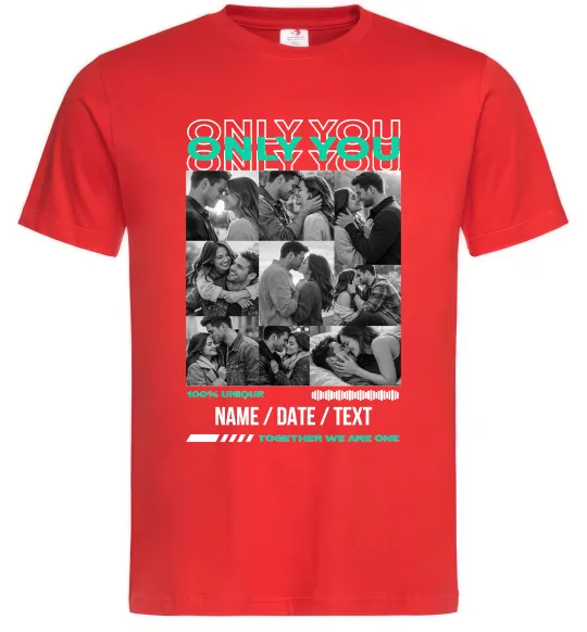 Чоловіча футболка Only you Червоний фото