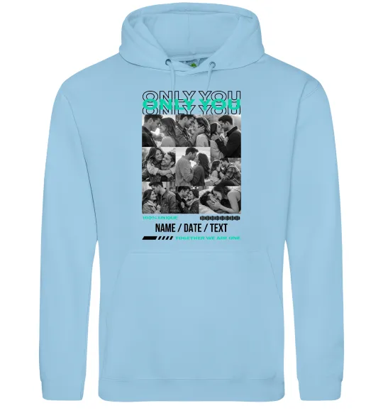 Жіноча толстовка (худі) Only you Блакитний фото