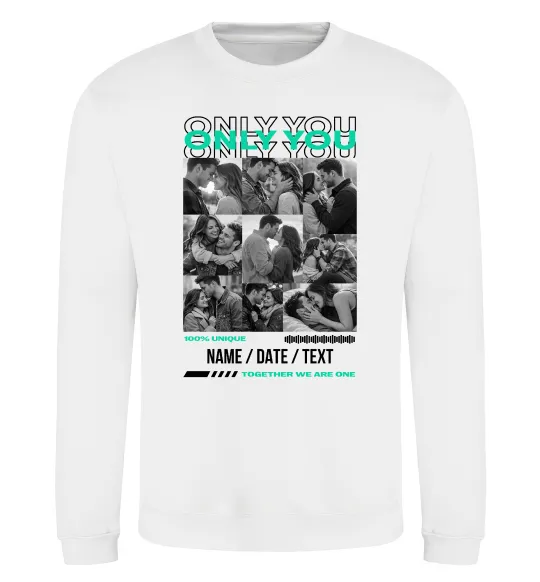 Свитшот Only you Белый фото