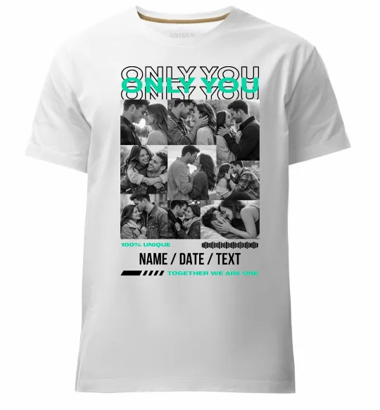 Чоловіча преміум футболка Only you Білий фото