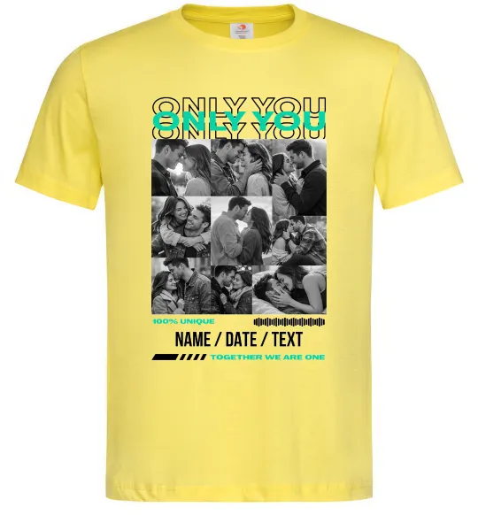Чоловіча футболка Only you Лимонний фото