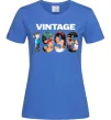 Жіноча футболка Vintage фото з датою Яскраво-синій фото