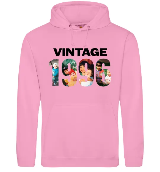 Чоловіча толстовка (худі) Vintage фото з датою Рожевий фото