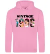 Чоловіча толстовка (худі) Vintage фото з датою Рожевий фото