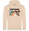 Жіноча толстовка (худі) Vintage фото з датою Пісочний фото