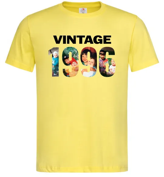Чоловіча футболка Vintage фото з датою Лимонний фото