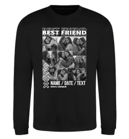 Свитшот Best friend колаж персоналізований Черный фото